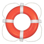 Taylor Made Foam Ring Buoy - 20" - Orange w\/White Rope