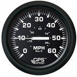 Faria Euro Black 4" Speedometer 60MPH -GPS
