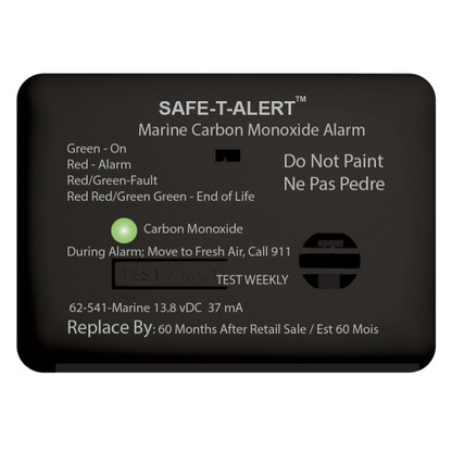 Safe-T-Alert 62 Series Carbon Monoxide Alarm w\/Relay - 12V - 62-541-R-Marine - Surface Mount - Black