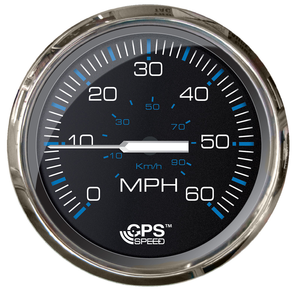 Faria Chesepeake Black 4" Studded Speedometer 60MPH (GPS)