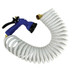 15 White Coiled Hose w\/Adjustable Nozzle