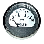 Faria Spun Silver 2" Voltmeter (10-16 VDC)