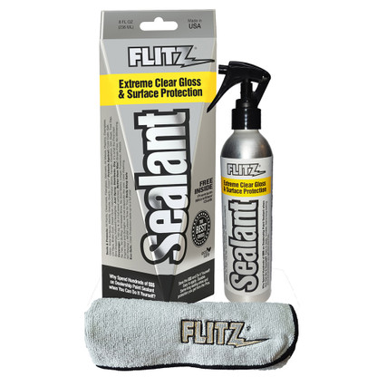 Flitz Sealant Spray Bottle with Microfiber Polishing Cloth - 236ml\/8oz *Case of 6*