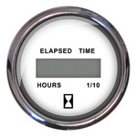 Faria Chesapeake SS 2" Digital Hourmeter - (10,000 Hours) (12-32 VDC) - White