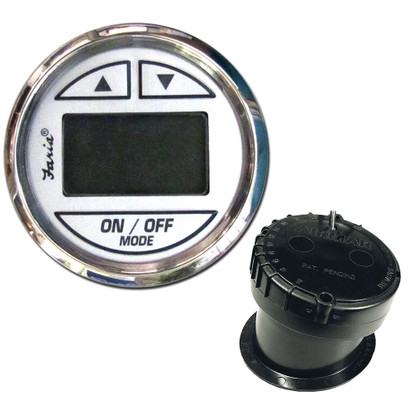 Faria 2" Depth Sounder w\/In-Hull Transducer - Chesapeake White - Stainless Steel Bezel