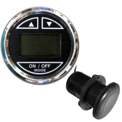 Faria 2" Depth Sounder w\/Thru-Hull Transducer - Chesapeake Black - Stainless Steel Bezel