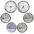 Faria Chesapeake White w\/Stainless Steel Bezel Boxed Set of 6 - Speed, Tach, Fuel Level, Voltmeter, Water Temperature  Oil PSI