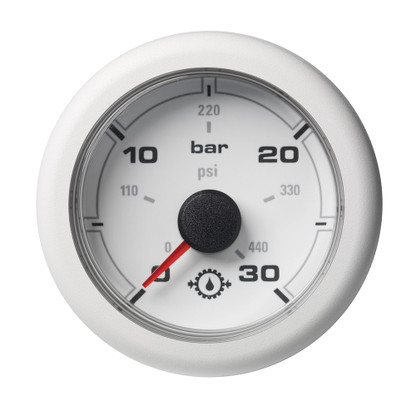 VDO Marine 2-1\/16" (52MM) OceanLink Transmission Oil Pressure Gauge - White Dial  Bezel