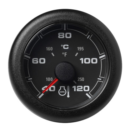 VDO Marine 2-1\/16" (52mm) OceanLink Ocean Link Coolant Temperature Gauge - Black Dial  Bezel