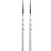 Lee's 16.5' Bright Silver Black Spike Telescopic Poles f\/Sidewinder