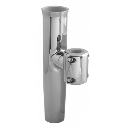 TACO  Stainless Steel Clamp-On Adjustable Rod Holder - 1-1\/16" & 1-5\/16" O.D. (Pipe), 1-1\/4" O.D. (Tube)
