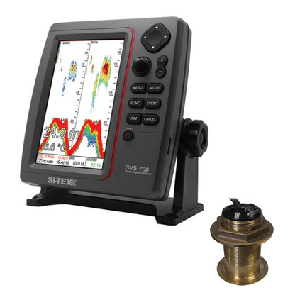 SI-TEX SVS-760 Dual Frequency Sounder 600W Kit w\/Bronze 12 Degree Transducer