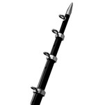TACO 8' Black\/Silver Center Rigger Pole - 1-1\/8" Diameter