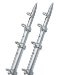 TACO 15' Silver\/Silver Outrigger Poles - 1-1\/8" Diameter