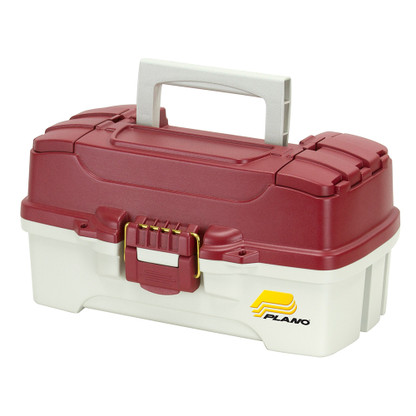Plano 1-Tray Tackle Box w\/Dual Top Access - Red Metallic\/Off White