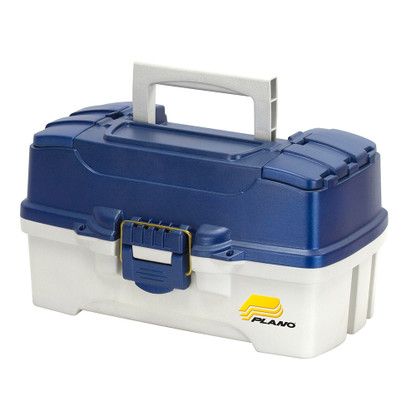 Plano 2-Tray Tackle Box w\/Dual Top Access - Blue Metallic\/Off White