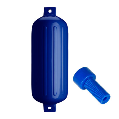 Polyform G-6 Twin Eye Fender 11" x 30" - Cobalt Blue w\/Air Adapter