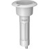 Mate Series Plastic 0 Rod  Cup Holder - Drain - Round Top - White