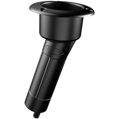 Mate Series Plastic 15 Rod  Cup Holder - Drain - Round Top - Black