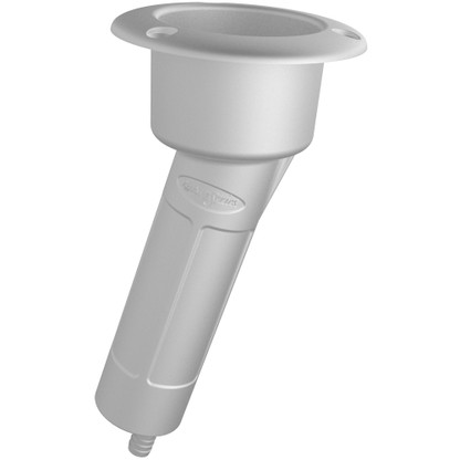 Mate Series Plastic 15 Rod  Cup Holder - Drain - Round Top - White