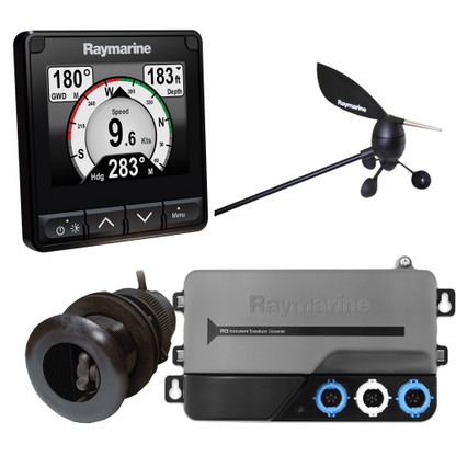 Raymarine i70s System Pack w\/Color Instrument  Wind, DST Transducers, iTC-5, 3M Backbone, T-Piece, Power  2 Backbone Terminators