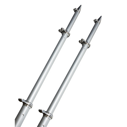 TACO 18 Deluxe Outrigger Poles w\/Rollers - Silver\/Silver