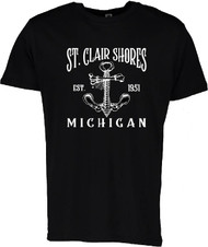St. Clair Shores Skeleton Anchor T-shirt