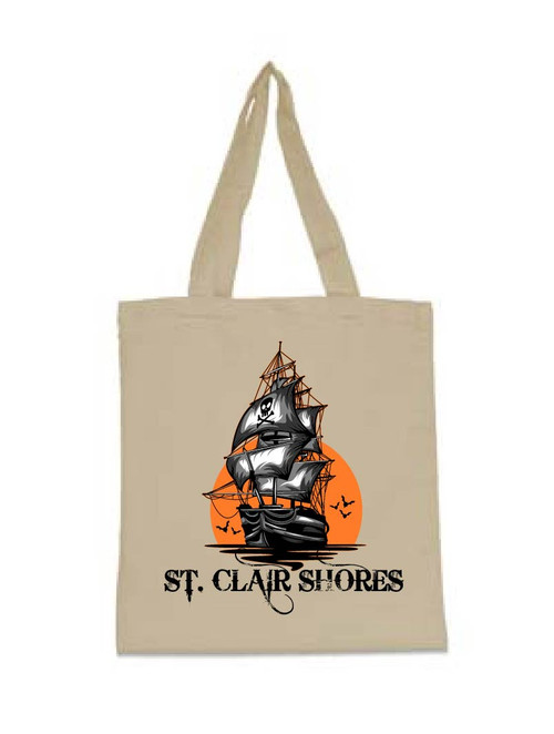 St. Clair Shores Pirate Ship Canvas Bag MyDeal Graphics