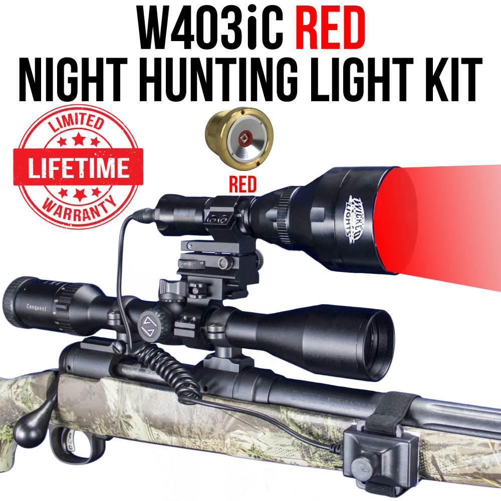 5000LM 250 Yard Green/Red/White LED Coyote Hog Fox Predator Varmint Hunting Lamp