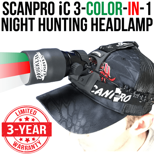 Wicked Lights ScanPro iC 3-Color-In-1 night hunting headlamp kit thumbnail