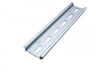 Silver Din Rail with white background