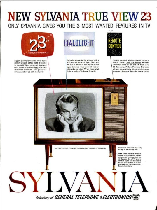 LIFE Magazine - Framed Original Ad - 1960 Sylvania TV Ad