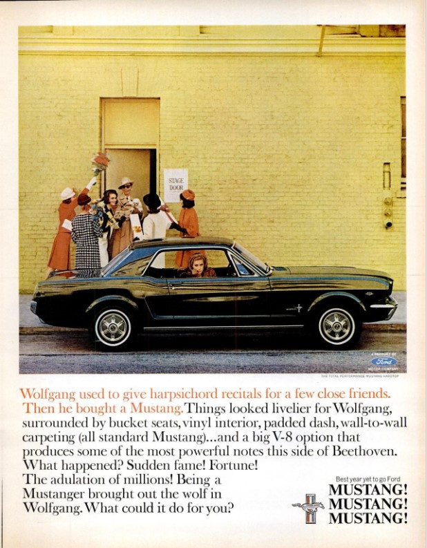 LIFE Magazine - Framed Original Ad - 1965 Ford Mustang Coupe