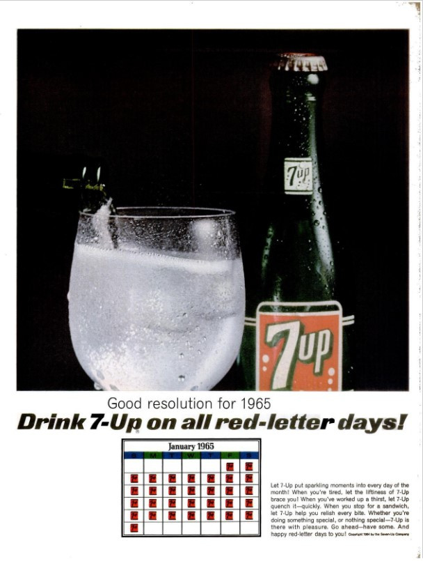IFE Magazine - Framed Original Ad - 1965 7-Up Ad