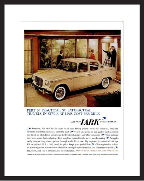 LIFE Magazine - Framed Original Ad - 1960 Studebaker Lark Ad