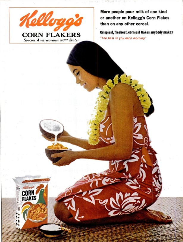 LIFE Magazine - Framed Original Vintage Ad - 1965 Kellogg's Cornflakes