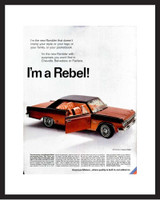 LIFE Magazine - Framed Original Ad - 1966 Rambler Rebel