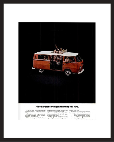 LIFE Magazine - Framed Original Ad - 1969 VW Bus 