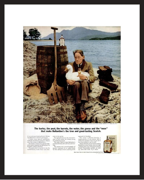 LIFE Magazine - Framed Original Ad - 1964 Ballentine's Scotch Whiskey Ad