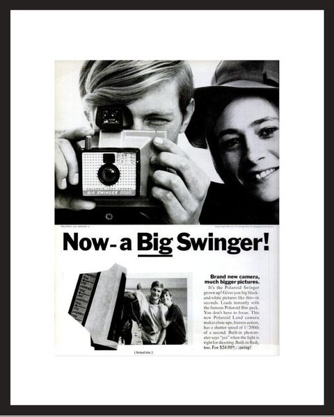 LIFE Magazine - Framed Original Ad - 1968 Polaroid Swinger Camera