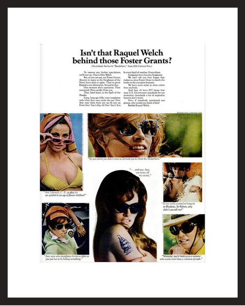 LIFE Magazine - Framed Original Ad - 1968 Sunglasses Ad