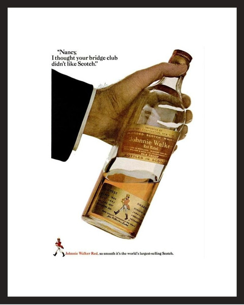 LIFE Magazine - Framed Original Ad - 1967 Johnnie Walker Red Ad