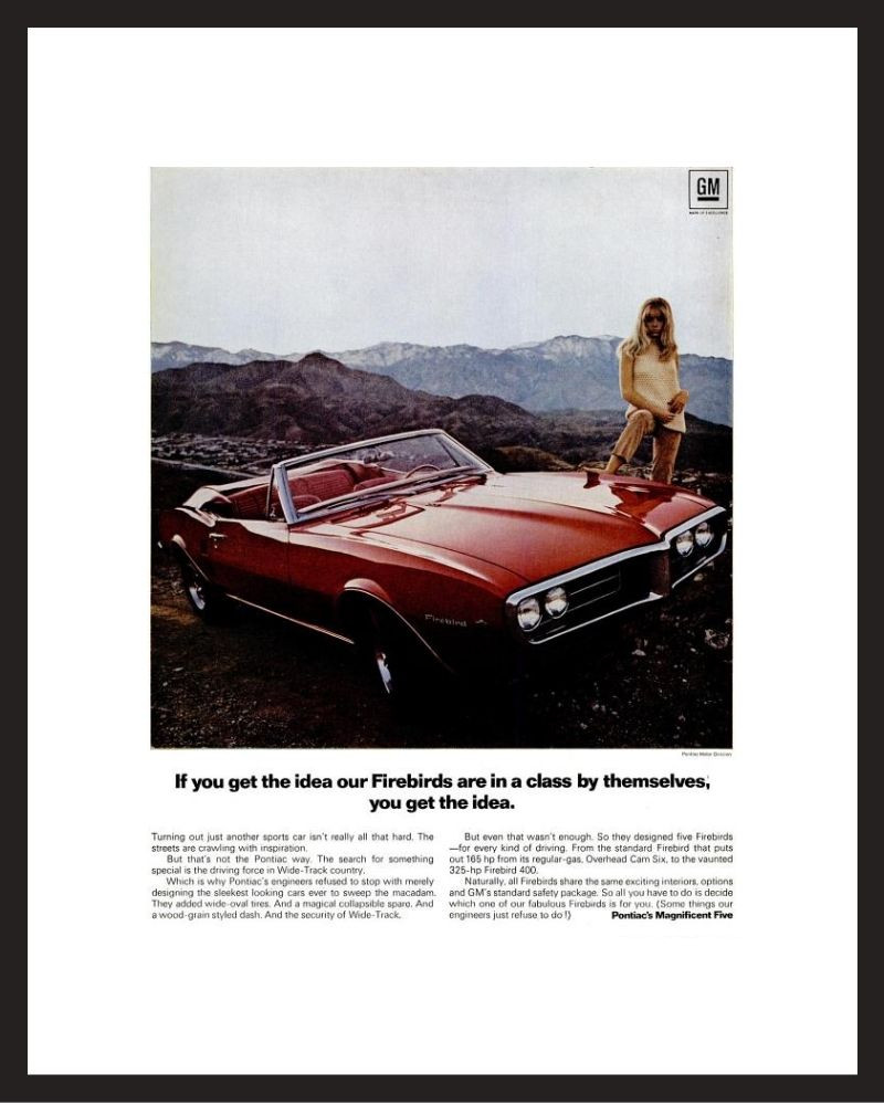 LIFE Magazine - Framed Original Ad - 1967 Pontiac Firebird Ad