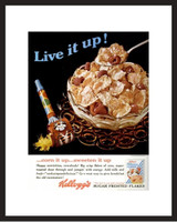 LIFE Magazine - Framed Original Ad - 1965 Kellogg's Sugar Frosted Flakes