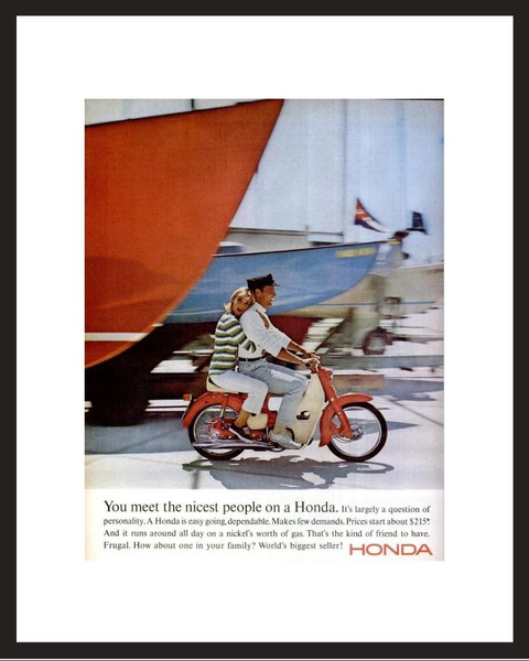 LIFE Magazine - Framed Original Ad - 1965 Honda Trail Bike Ad
