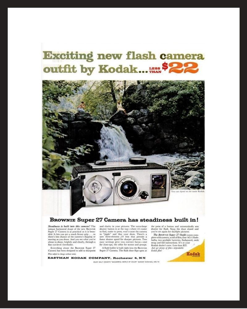 LIFE Magazine - Framed Original Ad - 1962 Kodak Camera