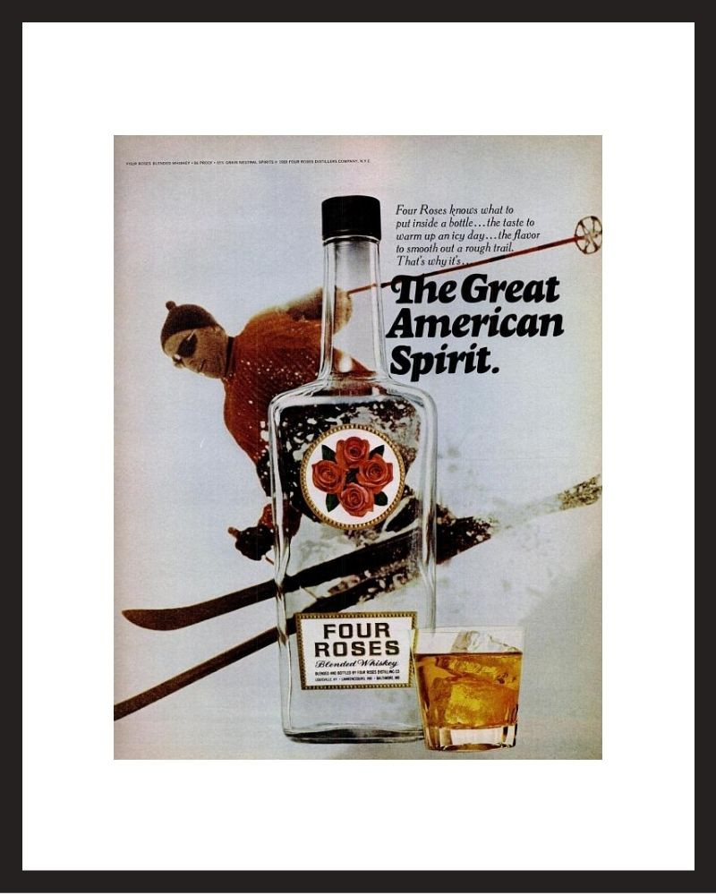 LIFE Magazine - Framed Original Ad - 1969 Four Roses Whiskey Ad