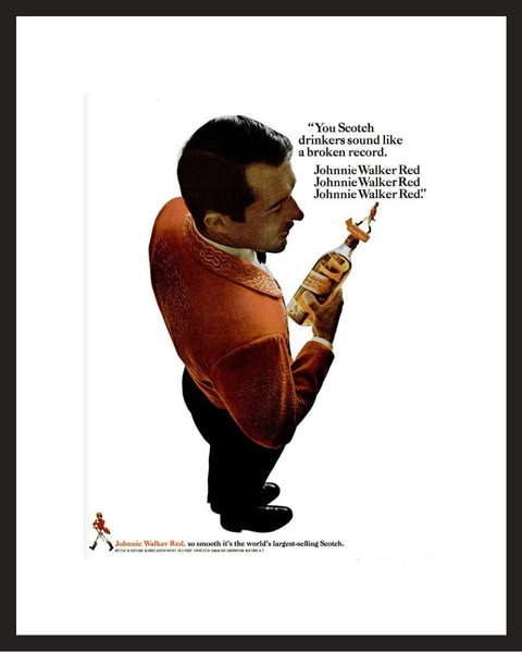 LIFE Magazine - Framed Original Ad - 1967 Johnnie Walker Red