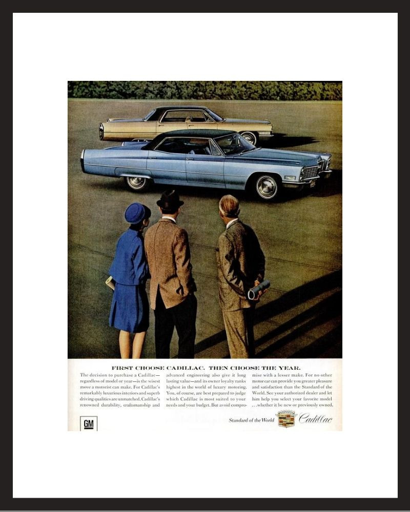 LIFE Magazine - Framed Original Ad - 1967 Cadillac Ad