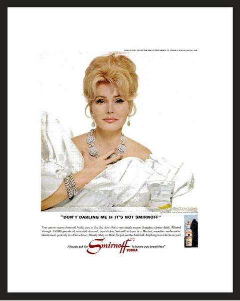 Framed Original Ad - 1967 Smirnoff Vodka Ad